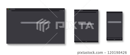 Responsive browser window mockup 120198426