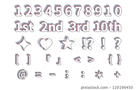 數字和符號圖示集 數字和符號圖示集 120198450