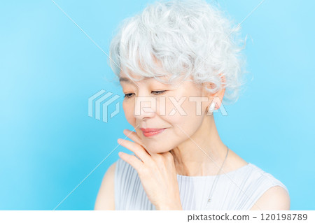 Beauty image of senior women 120198789