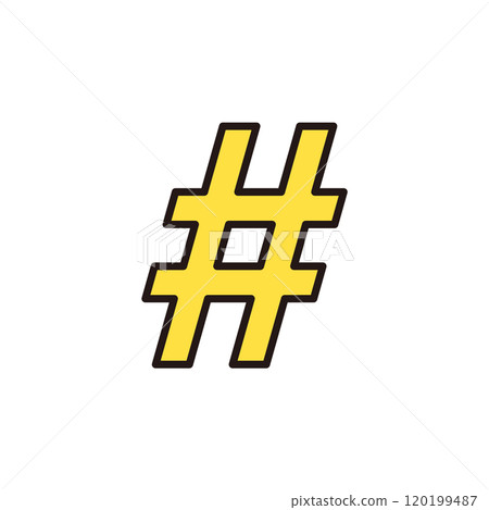 Simple sharp icon illustration material 120199487