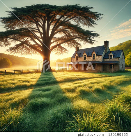 日出照亮的石屋 日出照亮的石屋 120199565