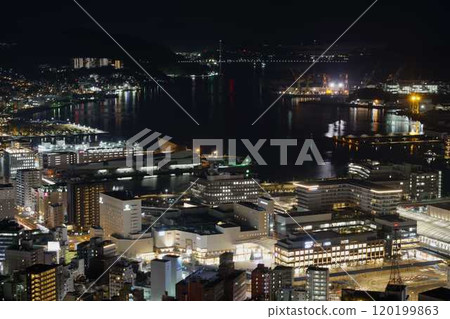 長崎1000萬美元的夜景與城市景觀 120199863