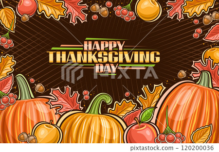 Vector Thanksgiving Greeting Card 120200036
