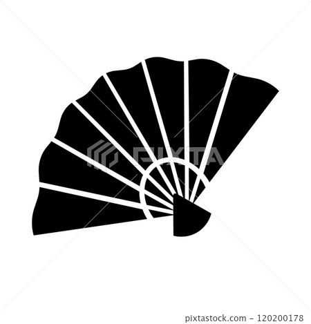 Folding fan silhouette Folding fan silhouette 120200178