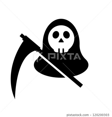 Grim Reaper silhouette with scythe 120200303