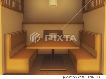 The image is a table seating at an izakaya. Illustration 03 The image is a table seating at an izakaya. Illustration 03 120200319