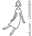 A young woman sitting with her legs stretched out, monochrome line drawing 120200409