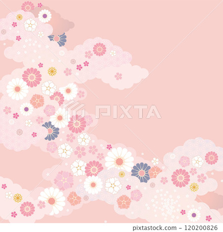 Background material-Japanese pattern cherry blossom 2024-21 vector Background material-Japanese pattern cherry blossom 2024-21 vector 120200826