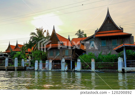 Sunset at Mae Klong River 120200892