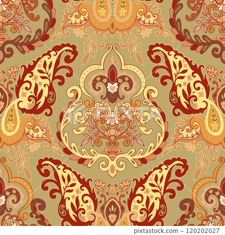 Ornamental Vintage Floral Seamless Pattern 120202027