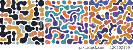 Abstract Organic Blob Shapes Pattern Set A 120202199