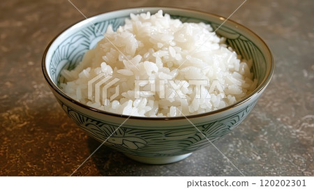 Cooked rice. Generative AI 120202301