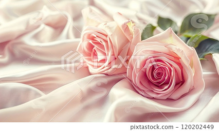 Draped silk fabric. Generative AI 120202449