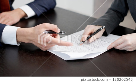 檢查合約的女商人 120202543