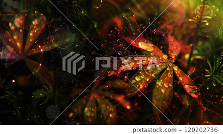 Sundew close-up. Generative AI 120202736