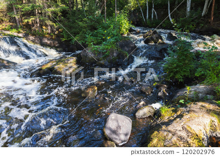 Waterfalls of Ruskeala, natural landscape photography Waterfalls of Ruskeala, natural landscape photography 120202976