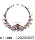 Watercolor composition with the image of a butterfly. 120203025