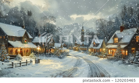 Winter season postcards concept 120203465