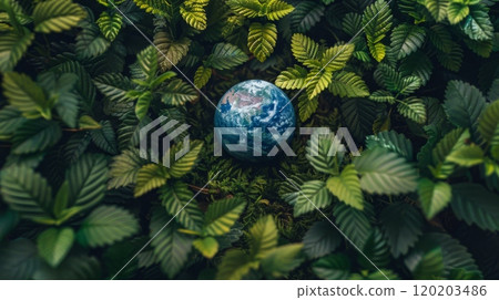 A small blue ball representing Earth 120203486