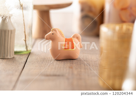 玩偶 新年賀卡材料 馬 120204344