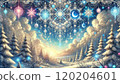 落在冬天森林裡的雪 120204601