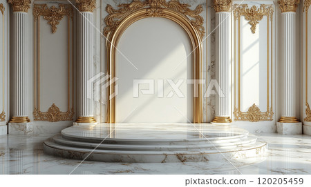 3d luxury podium for your product. Generative AI 120205459