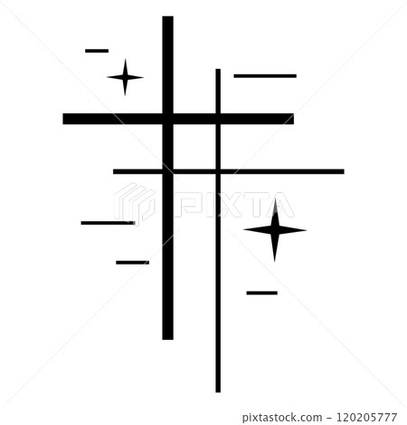 Icon religion Christianity, cross star faith in God, prayer house Icon religion Christianity, cross star faith in God, prayer house 120205777
