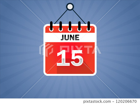 June 15, Calendar hanging sign 120206670