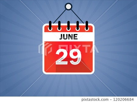 June 29, Calendar hanging sign June 29, Calendar hanging sign 120206684
