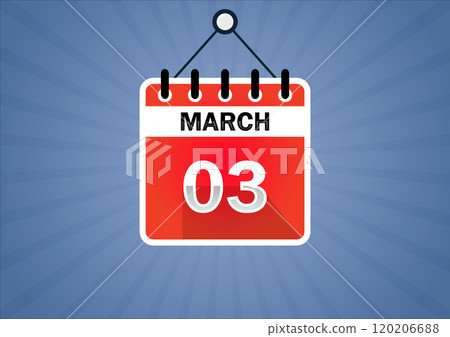 March 03, Calendar hanging sign 120206688