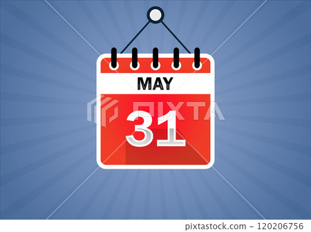 May 31, Calendar hanging sign 120206756