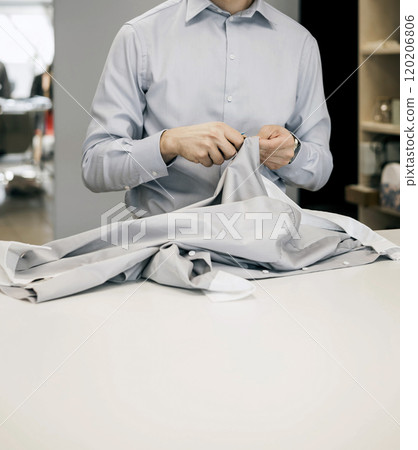 close up of tailor hand at work close up of tailor hand at work 120206806