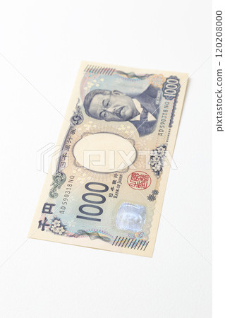 1000 yen bill on white background 120208000