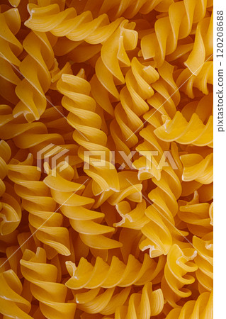Pasta products in the form of a spiral, texture 120208688