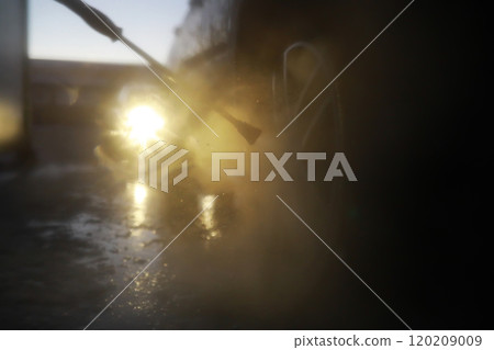 Self-service express car wash. Outdoor high pressure washing for cars. 120209009