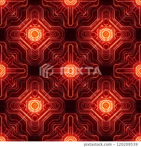 Repeated seamless illustration material - Orange 120209539