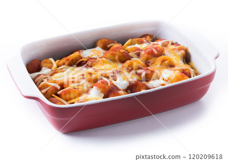 Gnocchi Alla Sorrentina isolated on white background 120209618