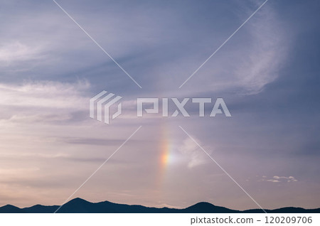 北阿爾卑斯山與傍晚的幻日 松本市 120209706