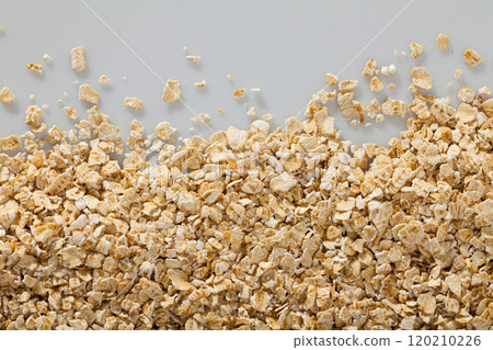 Cereals and healthy eating concept - oatmeal flakes Cereals and healthy eating concept - oatmeal flakes 120210226