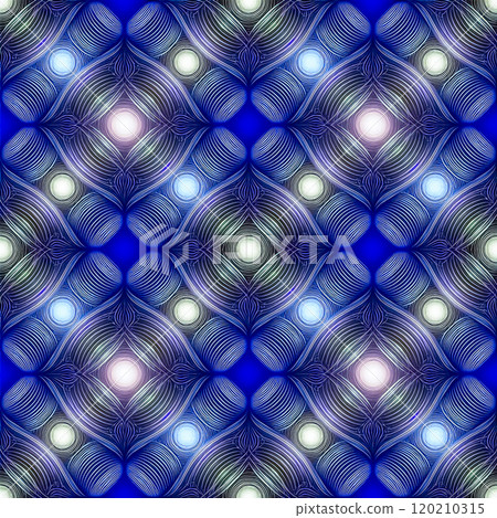 Colorful kaleidoscope repeating seamless pattern illustration background material blue Colorful kaleidoscope repeating seamless pattern illustration background material blue 120210315