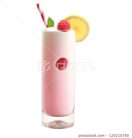 Raspberry Lemonade Milkshake fresh raspberries lemon zest refreshing twist summer vibes Summer drink concept Final 120210780