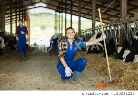 Woman is employee of company during break in work Woman is employee of company during break in work 120211226