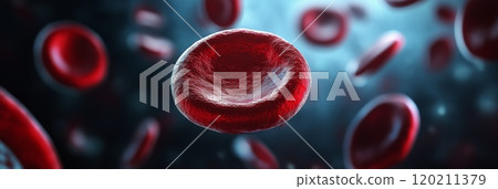 Blood platelets. Microscopic view of blood cells, leukocytes, erythrocytes. 120211379