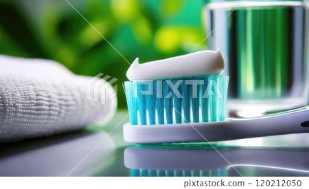 AI image: Toothbrush with toothpaste 120212050