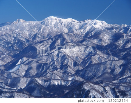 Mount Hotaka in winter as seen from Mount Tanigawa 120212334