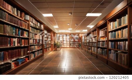 [AI圖像] 一家書店，陳列著許多書籍 120212405