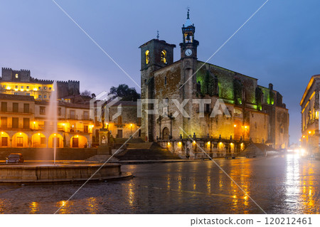 Evening view of Trujillo old town, Spain Evening view of Trujillo old town, Spain 120212461