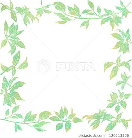 Leaf frame/Watercolor style 120213306