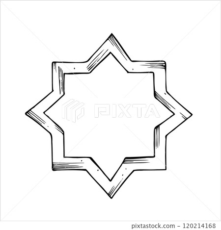 Vector Islamic arabian crescent star. Graphic illustration isolated on white background. Muslim hand drawn line sketch, holiday Ramadan Kareem or Eid Al Adha 2025. For designers, prints, postcards Vector Islamic arabian crescent star. Graphic illustration isolated on white background. Muslim hand drawn line sketch, holiday Ramadan Kareem or Eid Al Adha 2025. For designers, prints, postcards 120214168