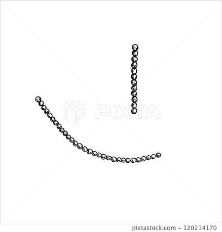 Vector hanging beads. Graphic illustration chain of realistic glossy metal balls hangs arbitrarily isolated on background. Muslim hand drawn line sketch, holiday Ramadan Kareem or Eid Al Adha 2025 Vector hanging beads. Graphic illustration chain of realistic glossy metal balls hangs arbitrarily isolated on background. Muslim hand drawn line sketch, holiday Ramadan Kareem or Eid Al Adha 2025 120214170
